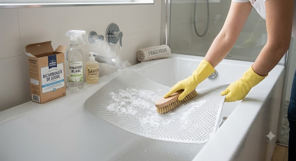 Tapis de bain antidérapant : comment enlever l'odeur ? Image