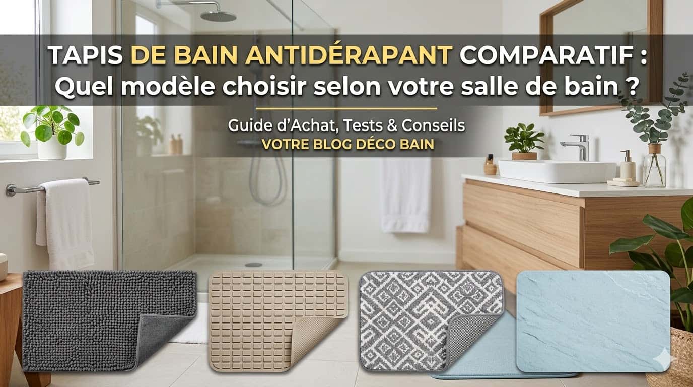 Tapis de bain antidérapant comparatif : quel modèle choisir selon votre salle de bain ? Image