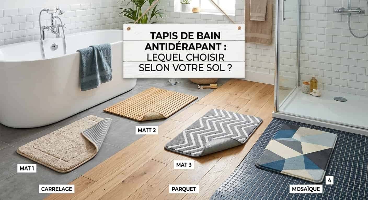 Tapis de bain antidérapant : lequel choisir selon votre sol ?