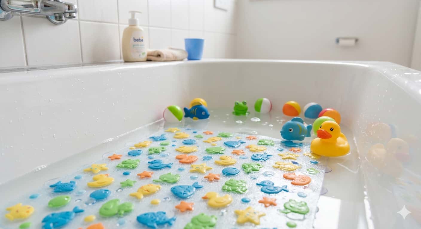 Tapis de bain antidérapant pour bébé : comment sécuriser le bain ?