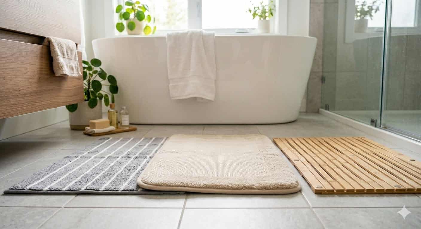 Tapis de bain antidérapant : quelle matière choisir ?