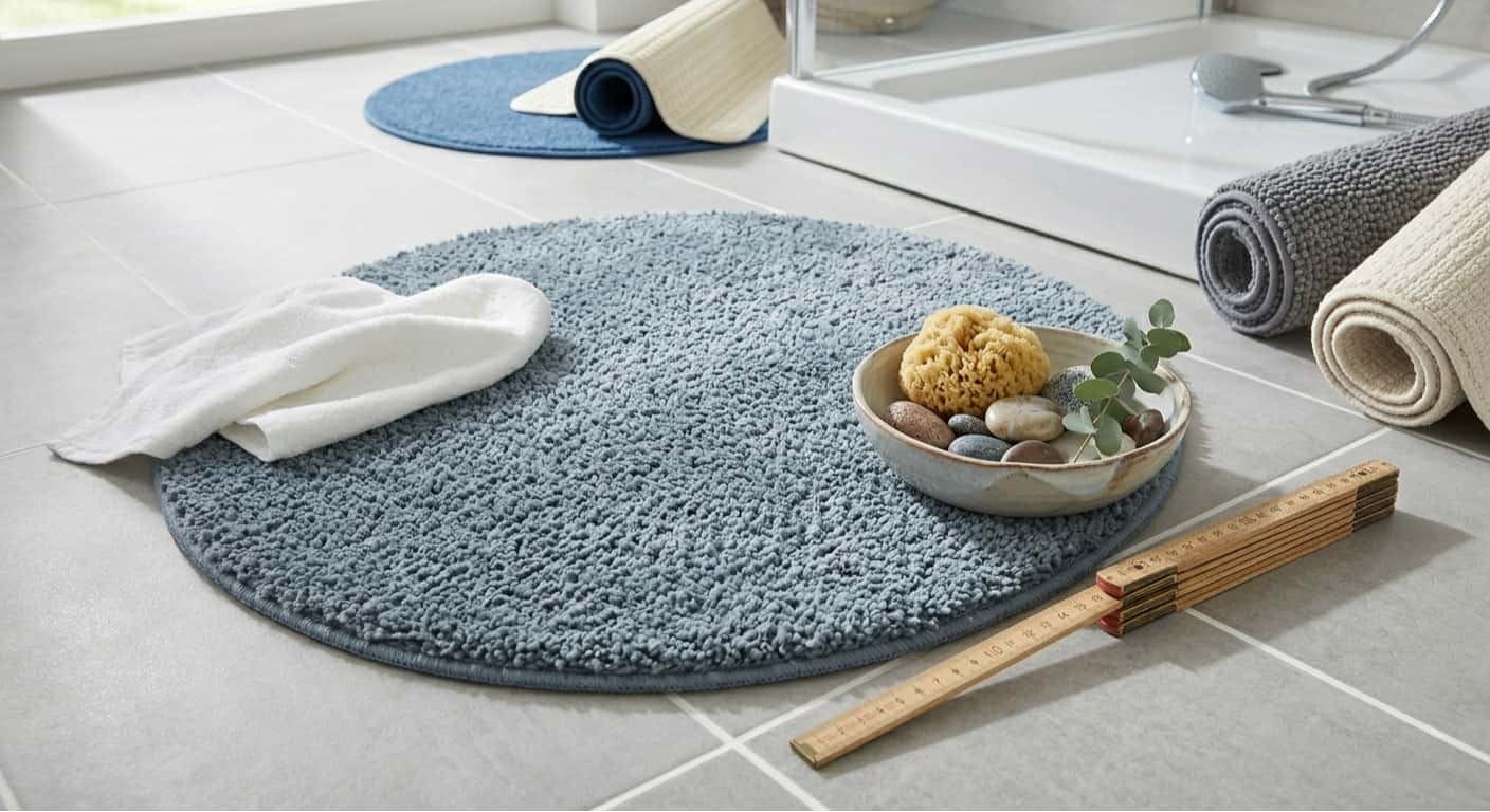 Tapis rond salle de bain antidérapant : comment choisir le bon modèle ? Image