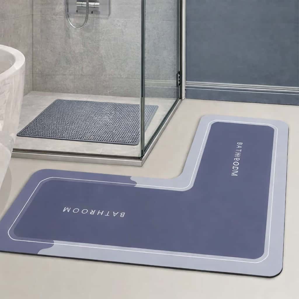 tapis de bain angle droit