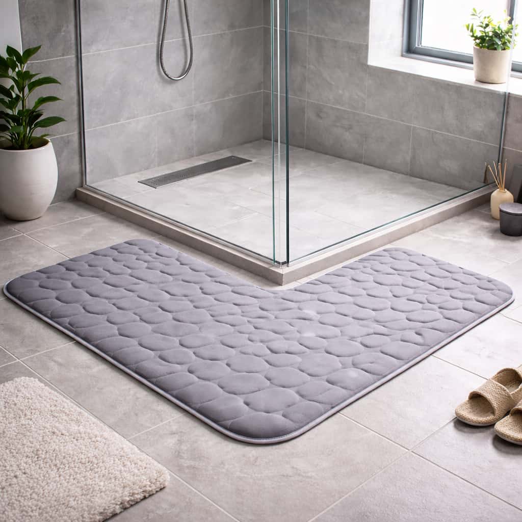 Tapis de Bain en L – Adapté aux Coins et Cabines