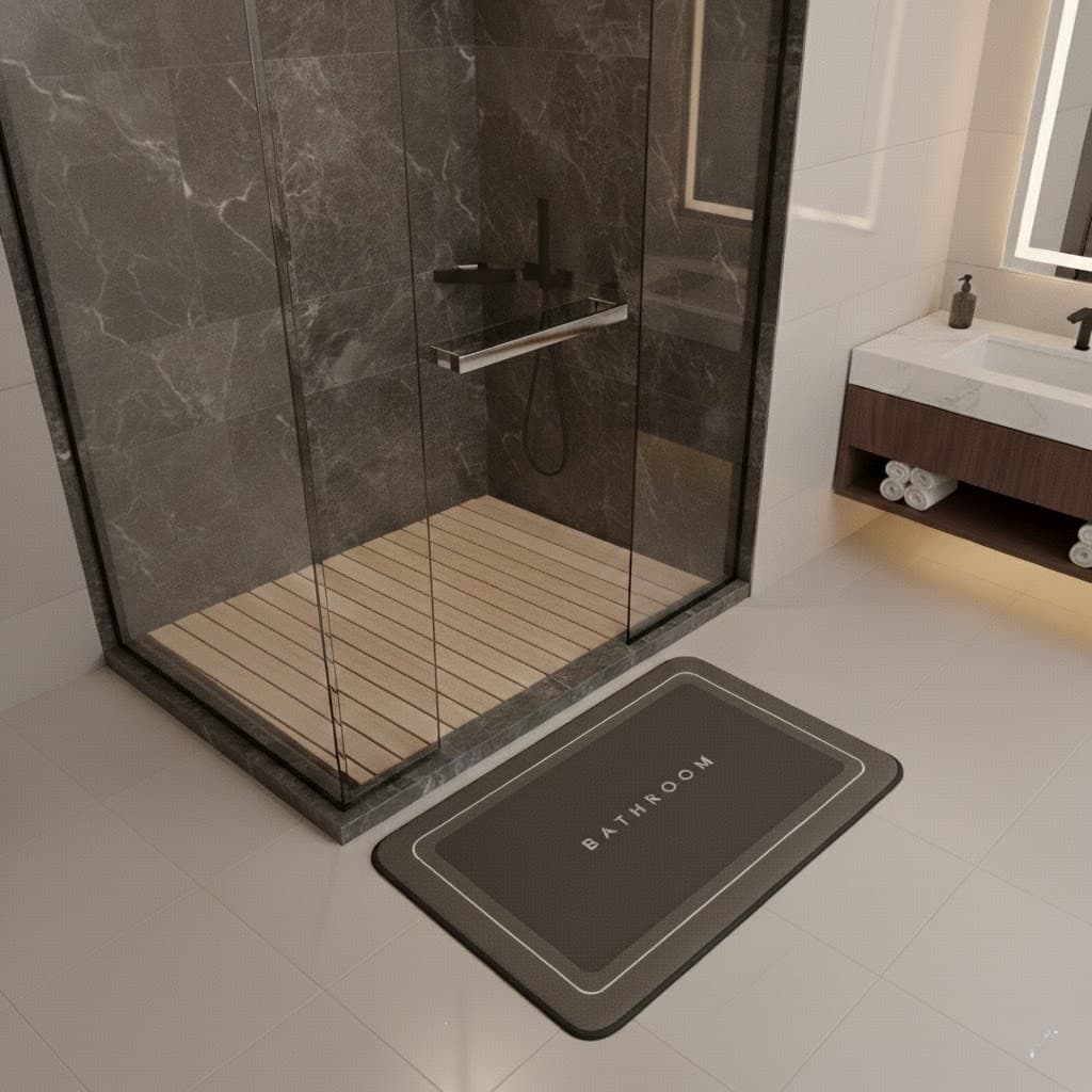 tapis de salle de bain antidérapant Image
