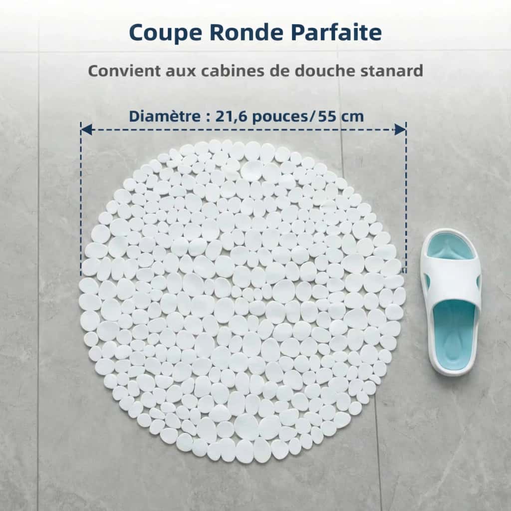 tapis de douche rond